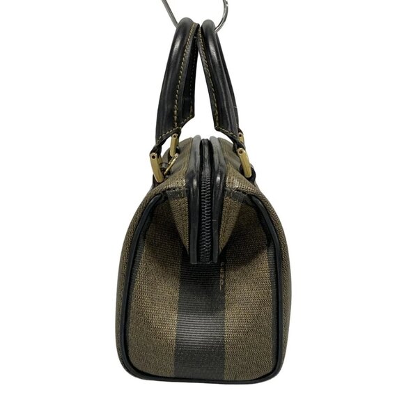 FENDI Pecan - Beige Dark Brown PVC Leather Handbag 336-072425 - Picture 4 of 10